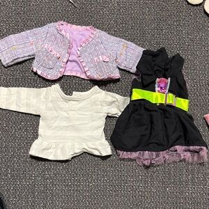 Stylish Doll Clothing Set - Black, Purple, Cream